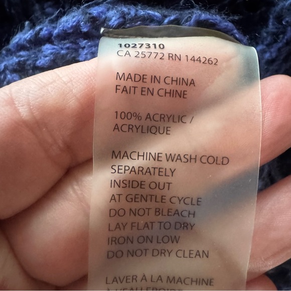 Amanda Green blue chunky knit cardigan with zipper detail size small (G1) - Picture 6 of 8